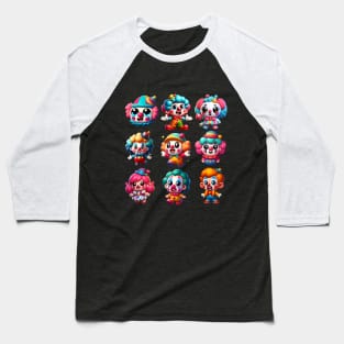Happy Cute Clowncore Baseball T-Shirt